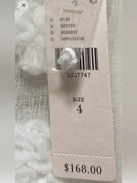 NWT Anthro Sunday in Brooklyn Bonita Mini Dress Ivory Lace Swiss Dot Size 4 - Picture 2 of 9